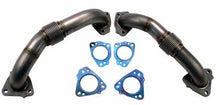 Load image into Gallery viewer, 2017-2024 L5P DURAMAX WCFAB 2&quot; STAINLESS UP PIPE KIT FOR OEM MANIFOLDS W/ GASKETS
