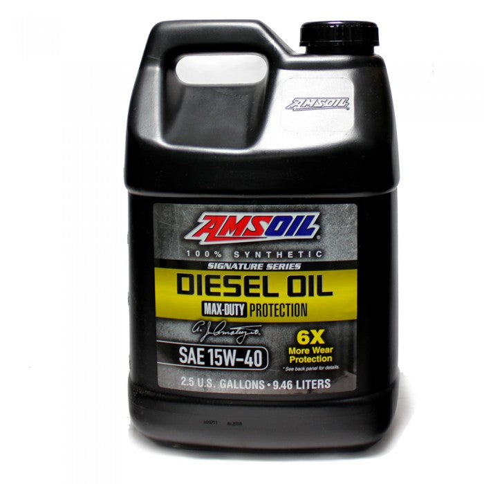 AMSOIL SIGNATURE SERIES MAX-DUTY SYNTHETIC 15W-40 DIESEL OIL (2.5 GALLONS)